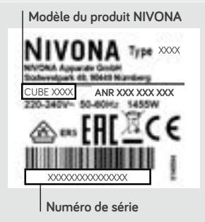 Nivona CUBE4106 - Plaque signalétique (exemple) - 1
