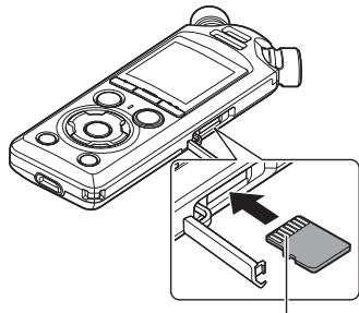 OM SYSTEM LSP5 - Insertion d'une carte microSD - 2