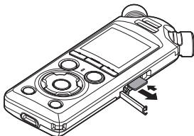 OM SYSTEM LSP5 - Retrait d'une carte microSD - 2