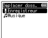 OM SYSTEM LSP5 - Appuyez sur la touche +, -, ►►I ou I◄► pour sélectionner le dossier de destination des fichiers à déplacer ou à copier. - 2