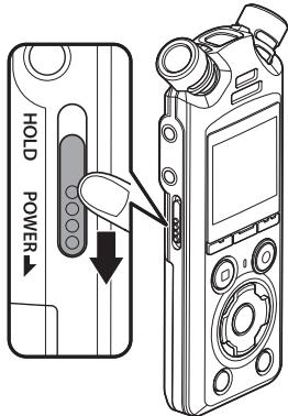 OM SYSTEM LSP5 - Mise hors tension de l'enregistreur - 1