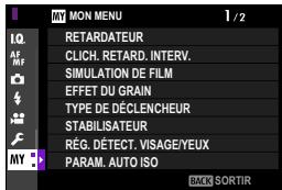 FUJIFILM X100V - MON MENU - 1