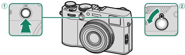 FUJIFILM X100V - Touches de fonction situées à l'avant de l'appareil photo - 1