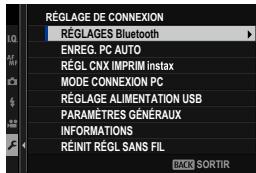 FUJIFILM X100V - RéGLAGE DE ConnEXION - 1