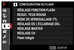 FUJIFILM X100V - Réglages du flash - 1