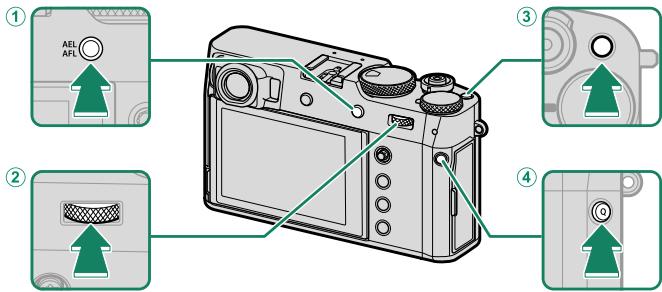 FUJIFILM X100V - Touches de fonction situées au dos de l'appareil photo - 1