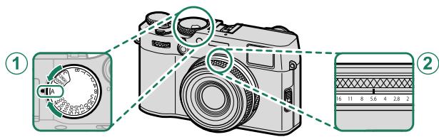 FUJIFILM X100V - Mode A:AE avec priorite à l'ouverture - 1