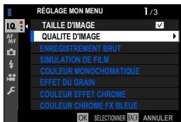 FUJIFILM X100V - REGLAGE MON MENU - 3