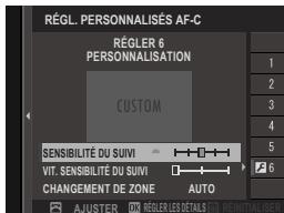 FUJIFILM X100V - Options de suivi de mise au point personalisées - 1