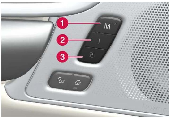 VOLVO V90 (2025) - Mémoriser la position du siège, des rétroviseurs et de l'affichage tête haute \* - 1