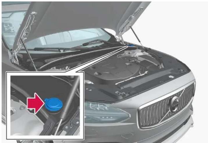 VOLVO V90 (2025) - Faire l'appoint de liquide lave-glace - 1