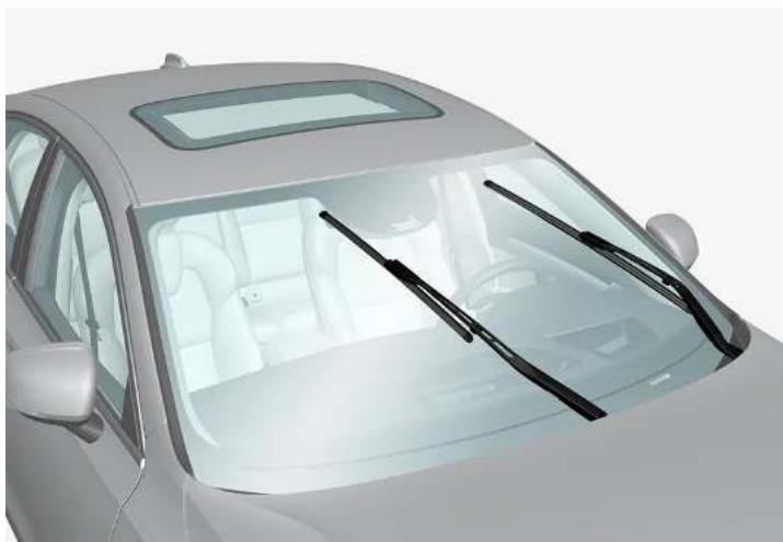 VOLVO V90 (2025) - Placer les balais d'essuie-glace en position d'entretien - 1