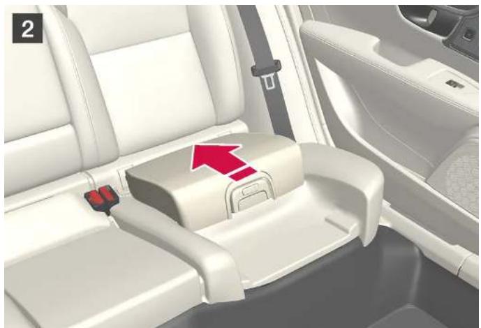 VOLVO V90 (2025) - Relever le coussin d'assise du siège pour enfant intégré\* - 2