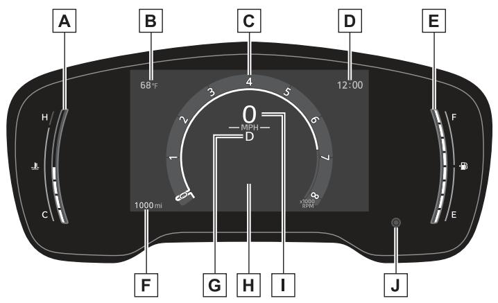 TOYOTA Corolla Cross (2024) - Emplacements des jauges et instruments - 1