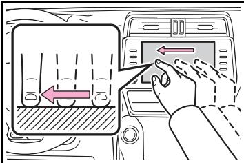 TOYOTA Land Cruiser J150 - Système de navigation - Manipulations de l'écran tactile - 2