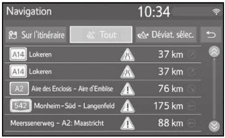Navigation 10:34 Sur l'itinéraire Tout Déviat. sélec. A14 Lokeren A 37 km A14 Lokeren A 37 km A2 Aire des Enclosis - Aire d'Emblise ! 76 km 542 Monheim-Süd - Langenfeld ! 175 km Meerssenerweg - A2: Maastricht ! 88 km