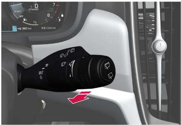 VOLVO XC60 (2024) - Activer le lave-glace et le lave-phares - 1