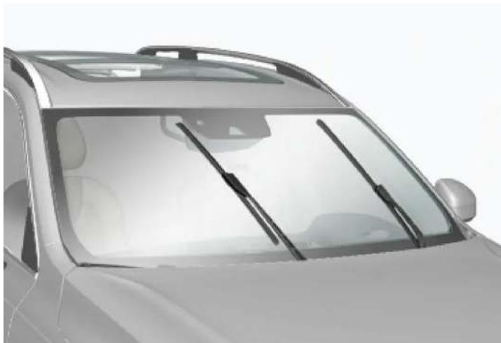 VOLVO XC60 (2024) - Placer les balais d'essuie-glace en position d'entretien - 1