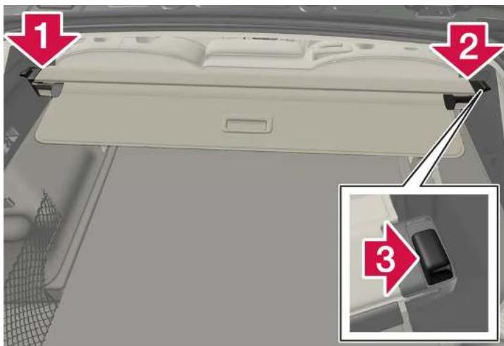 VOLVO XC60 (2024) - Monter le cache-bagages - 1