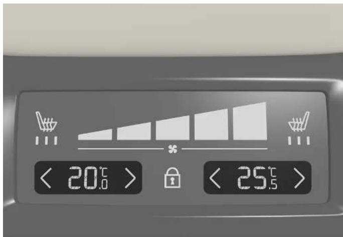 VOLVO XC60 (2024) - Régler la température de la banquette arrière depuis la banquette arrière - 1