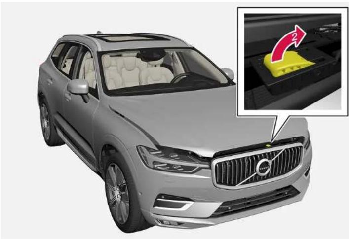 VOLVO XC60 (2024) - Ouvrer le capot - 2