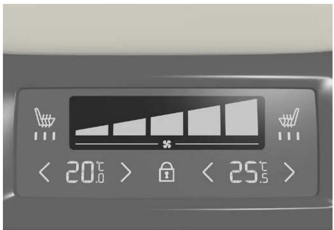 VOLVO XC60 (2024) - Régler le niveau de ventilation de la banquette arrière depuis la banquette arrière - 1