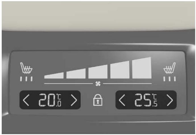 VOLVO XC60 (2024) - Régler la température de la banquette arrière depuis la banquette arrière - 1