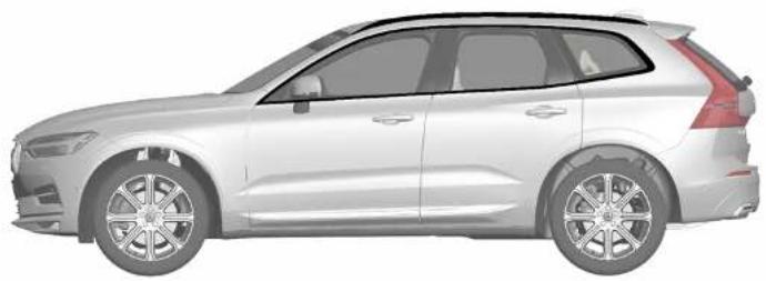 VOLVO XC60 (2024) - Nettoyer les éléments extérieurs en plastique, en caoutchouc et décoratifs - 1