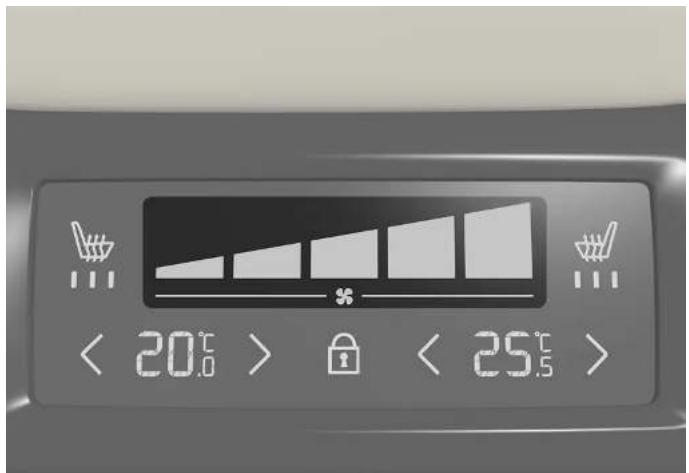 VOLVO XC60 (2024) - Régler le niveau de ventilation de la banquette arrière depuis la banquette arrière - 1