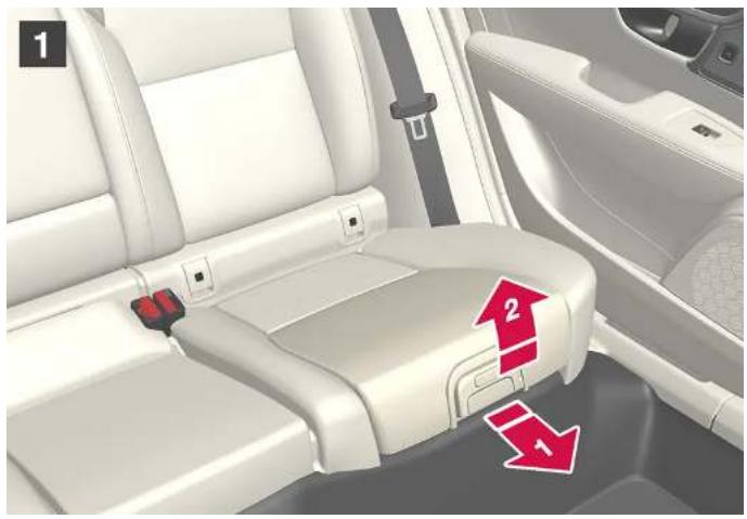 VOLVO XC60 (2024) - Relever le coussin d'assise du siège pour enfant intégré\* - 1