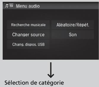 Honda CRV (2015-2017) - Comment sélectionner un morceau à partir de la liste de recherche musicale - 1
