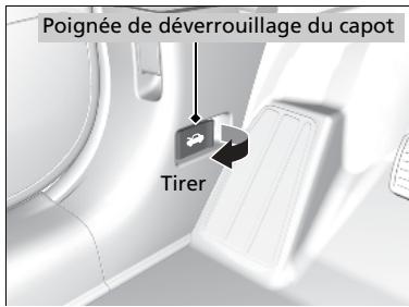 Honda CRV (2015-2017) - Ouverture du capot - 1