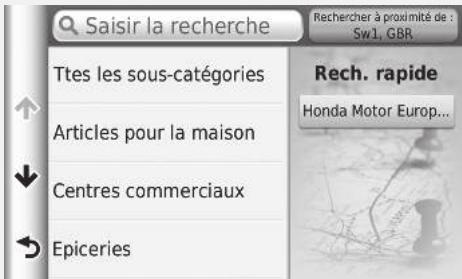 Honda CRV (2015-2017) - Ecran Recherche rapide - 1