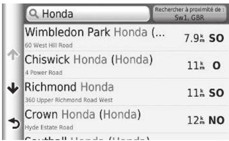 Honda CRV (2015-2017) - HOME ▶ Navigation ▶ Où aller ? ▶ Entre un critère de recherche - 2