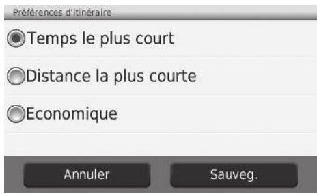Honda CRV (2015-2017) - Recalculer à l'aide d'une autre préférence d'itinéraire - 3