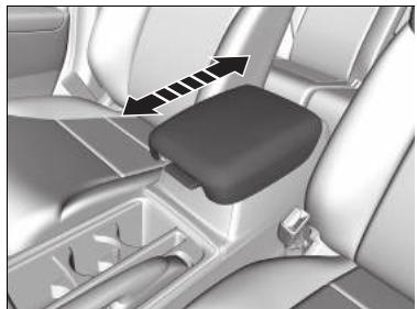 Honda CRV (2015-2017) - Utilisation de l'accoudoir de siège avant - 1