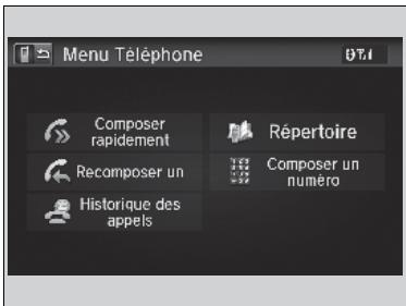 Honda CRV (2015-2017) - Pour passer un appel en utilisant un numéro de téléphone - 1