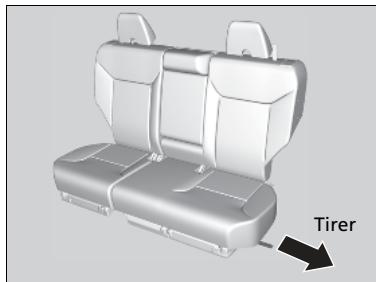Honda CRV (2015-2017) - ■ Pour rabattre le siège - 1