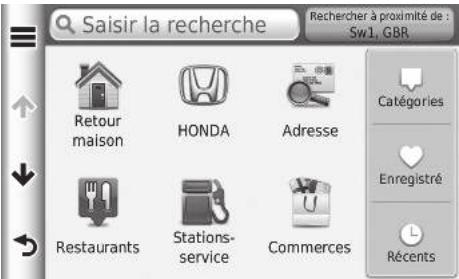 Honda CRV (2015-2017) - HOME ▶ Navigation ▶ Où aller ? - 1