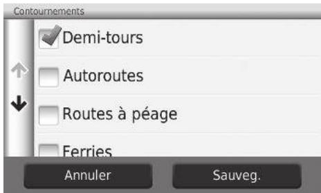 Honda CRV (2015-2017) - HOME ▶ Navigation ▶ Paramètres ▶ Navigation ▶ Contournements - 1