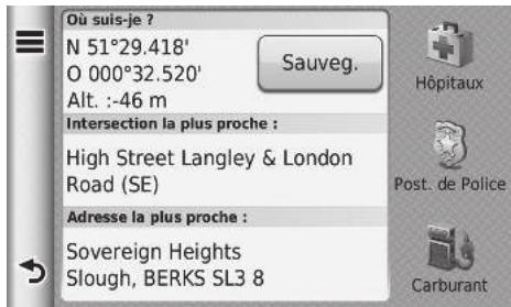Honda CRV (2015-2017) - HOME ▶ Navigation ▶ Afficher carte ▶ Où suis-je ? - 1