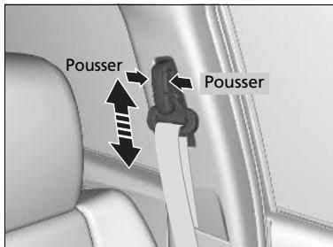 Honda CRV (2015-2017) - Réglage de l'ancrage supérieur de ceinture de sécurité - 1