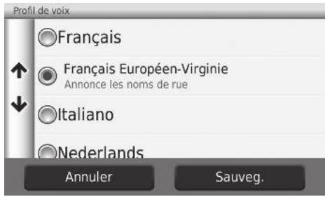 Honda CRV (2015-2017) - HOME ▶ Navigation ▶ Paramètres ▶ Langue et clavier ▶ Profil de voix - 1
