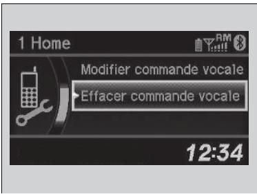 Honda CRV (2015-2017) - ■ Pour effacer une commande vocale - 1