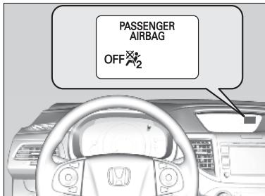 Honda CRV (2015-2017) - Témoin de désactivation d'airbag frontal passager - 1