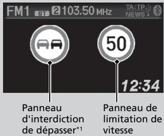 Honda CRV (2015-2017) - Panneaux affichés sur l'écran multi-informations interactif - 1