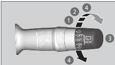 Honda CRV (2015-2017) - Essuie-glace/lave-glace arrière - 1