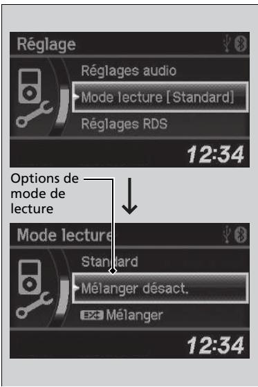 Honda CRV (2015-2017) - Sélection d'un mode de lecture - 1
