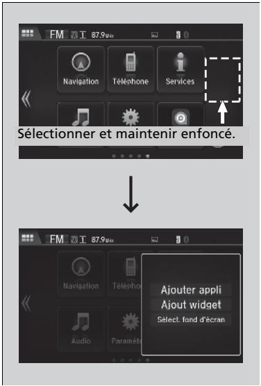 Honda CRV (2015-2017) - Pour ajouter des icônes d'application ou de widget sur l'écran d'accueil - 1