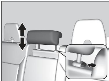 Honda CRV (2015-2017) - Changement de la position de l'appuie-tête du siège central arrière - 1